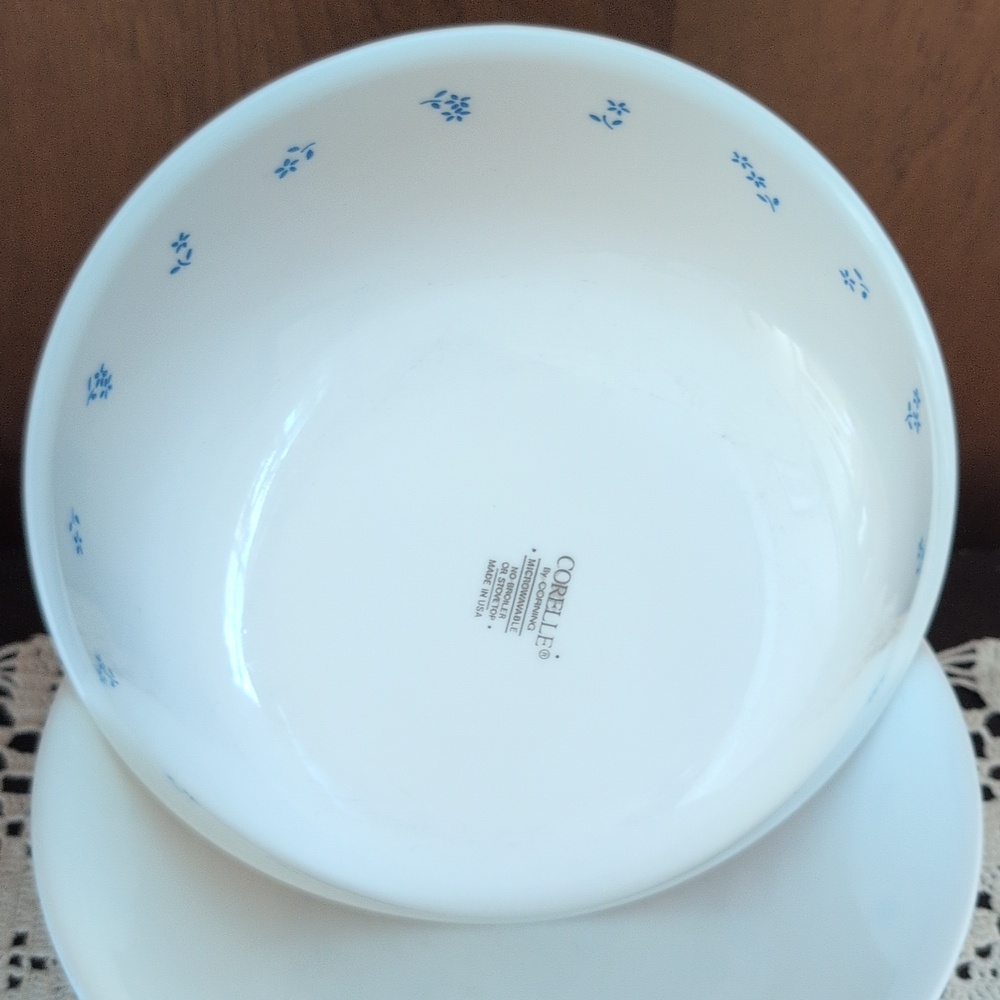 Corelle Provincial Blue 1 Quart Serving Bowls Set of 2 - Picture 3 of 11